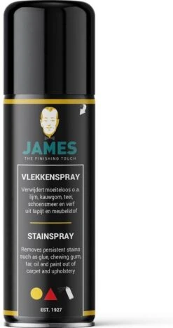 James Vlekkenspray - Verwijdert Schoensmeer, Vet, Olie, Verf En Lijmresten Op Tapijt, Karpet En Meubelstof -