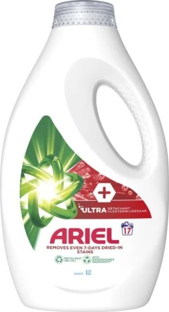 Ariel Vloeibaar Wasmiddel + Ultra Vlekverwijderaar - 4 X 17 Wasbeurten - Voordeelverpakking -HG Winkel 651x1200 1