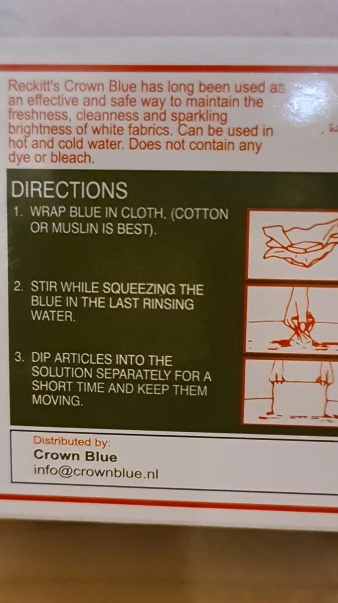 Reckitt's Crown Blue - Blauwsel - 4 X Tablet Van 14 Gr 3 Reckitt's Crown Blue - Blauwsel - 4 X Tablet Van 14 Gr - Afbeelding 3