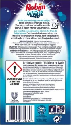 Robijn Intense Morgenfris Droogtrommeldoekjes - 9 X 20 Stuks - Voordeelverpakking 13 Robijn Intense Morgenfris Droogtrommeldoekjes - 9 X 20 Stuks - Voordeelverpakking -HG Winkel 683x1200