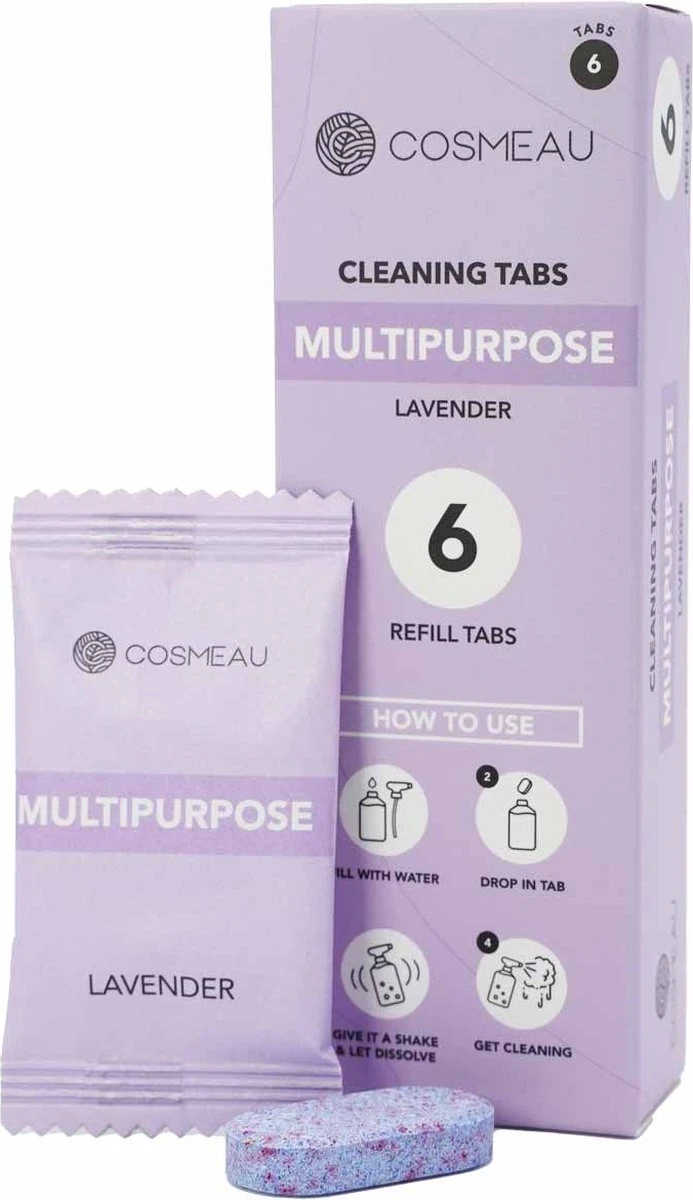 Cosmeau Allesreiniger 6 Stuks Tabletten Cleaning Tabs Schoonmaak Tabs - Allesreiniger - Multipurpose - Navulling - Refill 1 Cosmeau Allesreiniger 6 Stuks Tabletten Cleaning Tabs Schoonmaak Tabs - Allesreiniger - Multipurpose - Navulling - Refill