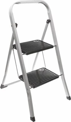 Excellent Houseware Inklapbare Keukentrap - 2 Treden - Tot 150kg - Metaal 8 Excellent Houseware Inklapbare Keukentrap - 2 Treden - Tot 150kg - Metaal -HG Winkel 700x1200