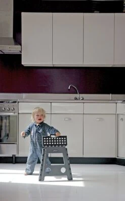 PUHLMANN - Inklapbare Kruk, JAMES, Plastic, Grijs, 40 Cm Hoog, Max 90 Kilo -HG Winkel 746x1200 2