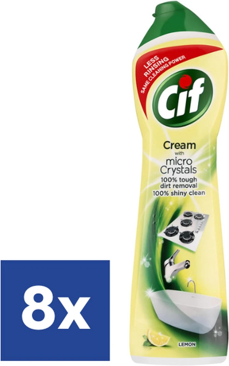 Cif Schuurmiddel Cream Citroen - 8 X 500 Ml 1 Cif Schuurmiddel Cream Citroen - 8 X 500 Ml