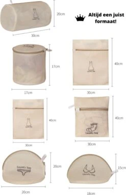 V&P Black Crown Waszakken Set Met Rits - Wasnet - Waszak - Waszakken Set Van 7 Voor Wasgoed - Waszakje Lingerie - Waszak Bh - Divers Delicaat Wasgoed - Wasnet Groot - Wasmachine Zakjes - Laundry Bag Set -HG Winkel 777x1200 1