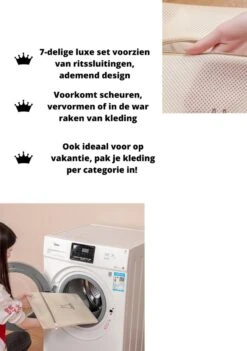 V&P Black Crown Waszakken Set Met Rits - Wasnet - Waszak - Waszakken Set Van 7 Voor Wasgoed - Waszakje Lingerie - Waszak Bh - Divers Delicaat Wasgoed - Wasnet Groot - Wasmachine Zakjes - Laundry Bag Set -HG Winkel 844x1200 1