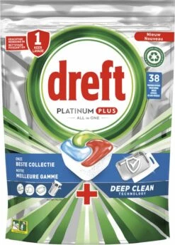 Dreft Platinum Plus All In One Vaatwastabletten - Deep Clean - Voordeelverpakking 4 X 38 Stuks -HG Winkel 861x1200 1