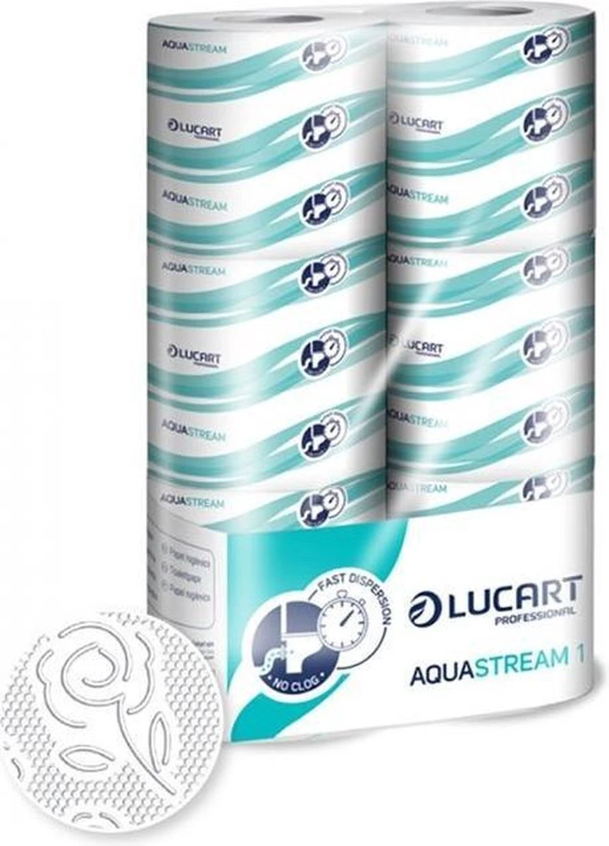 Toiletpapier Aquastream Snel Oplosbaar (6-pack) 1 Toiletpapier Aquastream Snel Oplosbaar (6-pack)