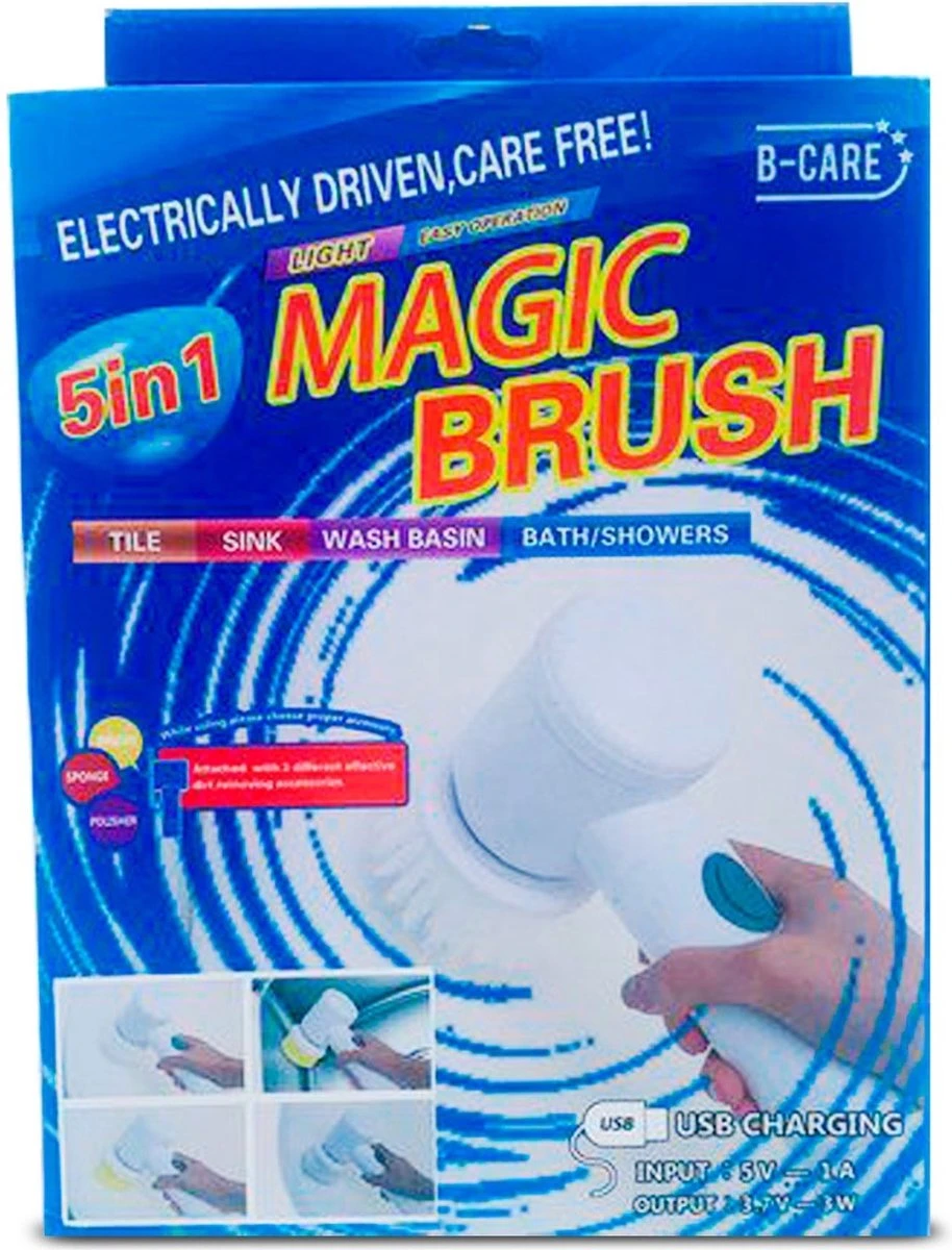 B-care Magic Brush - Elektrische Multifunctionele Schoonmaakborstel - 7 Opzetstukken - Wasborstel - Poetsmachine - Schrobborstel - Handborstel - Werkborstel - Schrobber - Boorborstel - Reinigingsborstel 5 B-care Magic Brush - Elektrische Multifunctionele Schoonmaakborstel - 7 Opzetstukken - Wasborstel - Poetsmachine - Schrobborstel - Handborstel - Werkborstel - Schrobber - Boorborstel - Reinigingsborstel - Afbeelding 5
