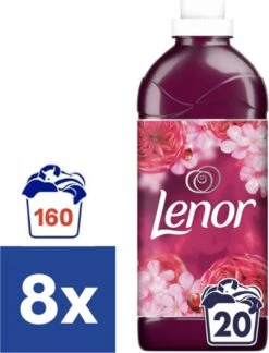 Lenor Jasmijn Robijn Wasverzachter - 8 X 460 Ml (160 Wasbeurten)