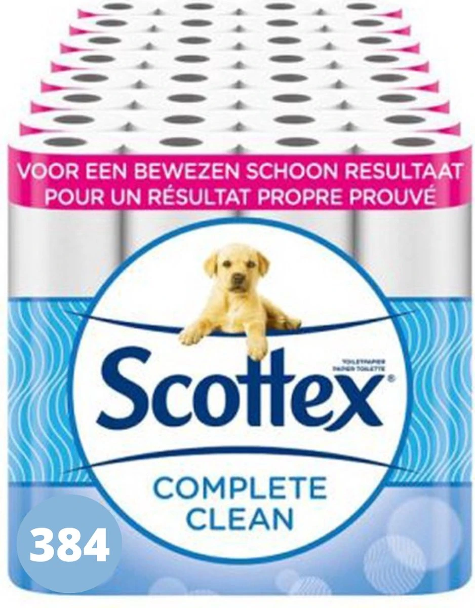 Scottex Toiletpapier - Compleet Schoon - Voordeelverpakking 384 Rollen 1 Scottex Toiletpapier - Compleet Schoon - Voordeelverpakking 384 Rollen