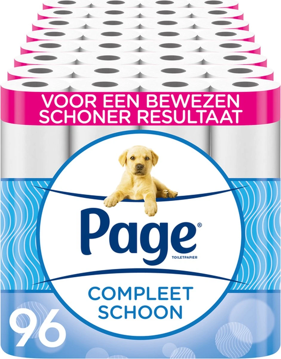 Page Toiletpapier - 96 Rollen - Compleet Schoon Wc Papier - Met Een Vleugje Katoen 1 Page Toiletpapier - 96 Rollen - Compleet Schoon Wc Papier - Met Een Vleugje Katoen