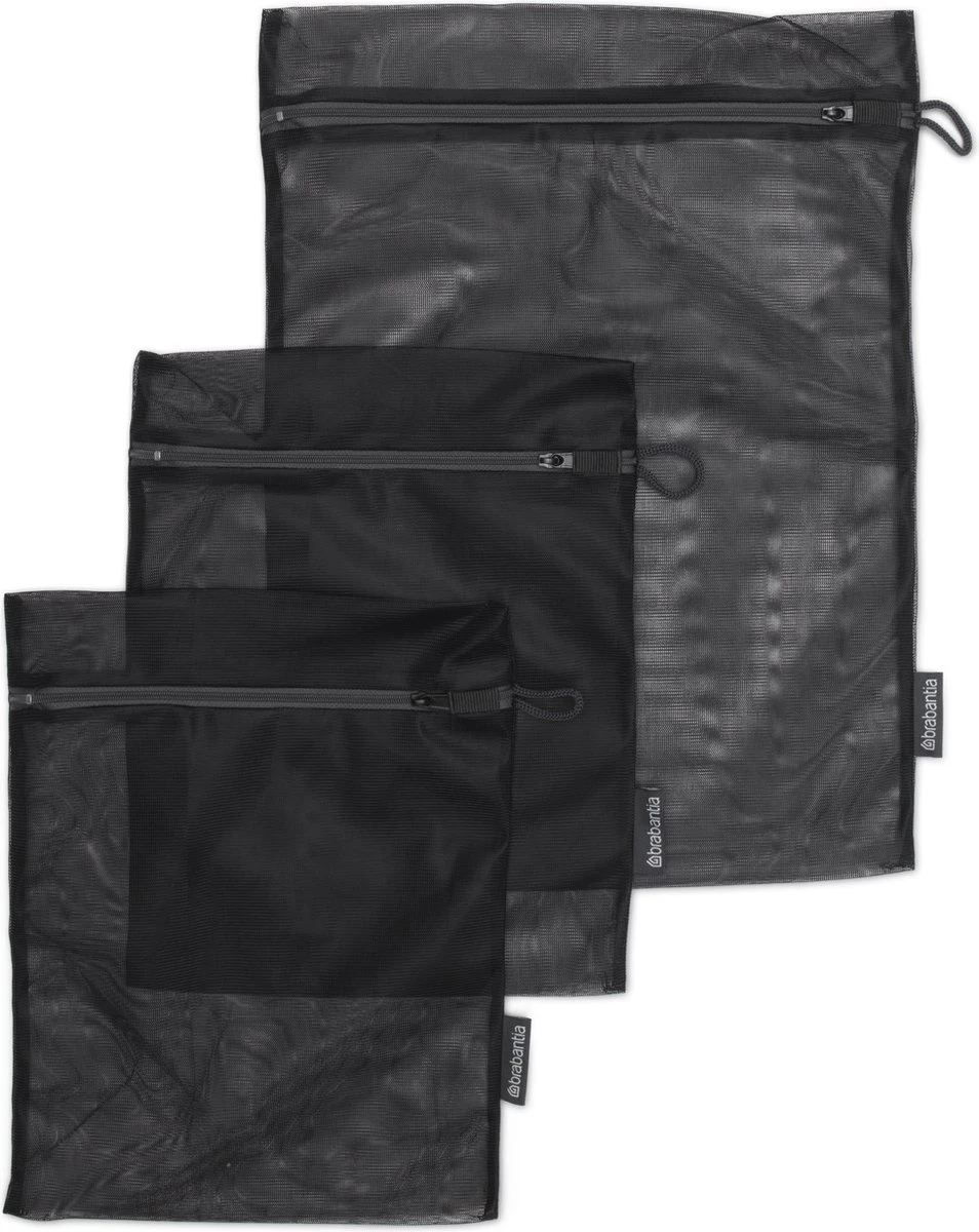 Brabantia Waszakjes In 2 Maten - Set Van 3 - Black 1 Brabantia Waszakjes In 2 Maten - Set Van 3 - Black