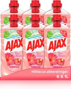 Ajax® Ajax Allesreiniger Fête Des Fleurs Hibiscus 6 X 1L - Voordeelverpakking