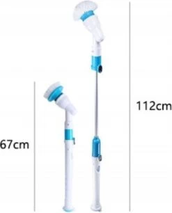 Merkloos Elektrische Schoonmaakborstel - Draadloos - 3 Opzetstukken - Oplaadbaar - Schrobber - Poetsmachine - Schoonmaak Middelen - Schoonmaak Borstel - Schrobborstel - Badkamer / Keuken - Poetsmachine - Polijstmachine - Reinigingsborstel -HG Winkel 970x1200 1