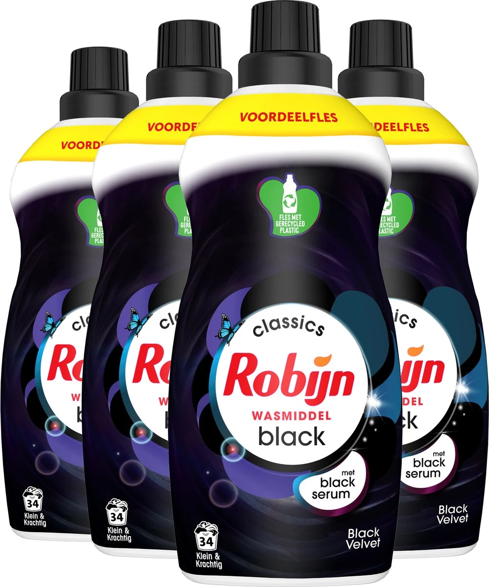 4x Robijn Klein & Krachtig Wasmiddel Black Velvet 1,19 Liter 8 4x Robijn Klein & Krachtig Wasmiddel Black Velvet 1,19 Liter - Afbeelding 8